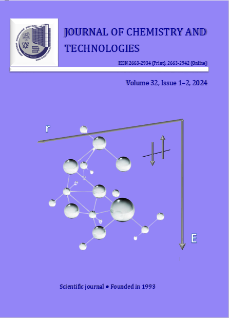 					View Vol. 32 No. 2 (2024): Journal of Chemistry and Technologies
				