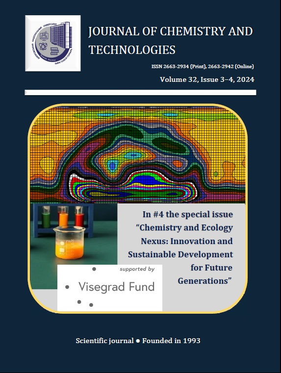 					View Vol. 32 No. 4 (2024): Journal of Chemistry and Technologies
				